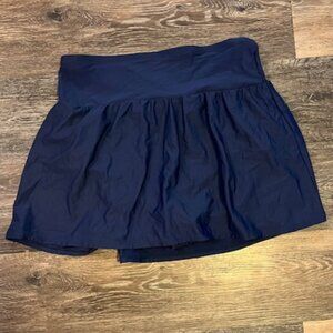 Women's New Liz Claiborne swimsuit skirt bottom, Size 16W, Navy Blue, w/panty
